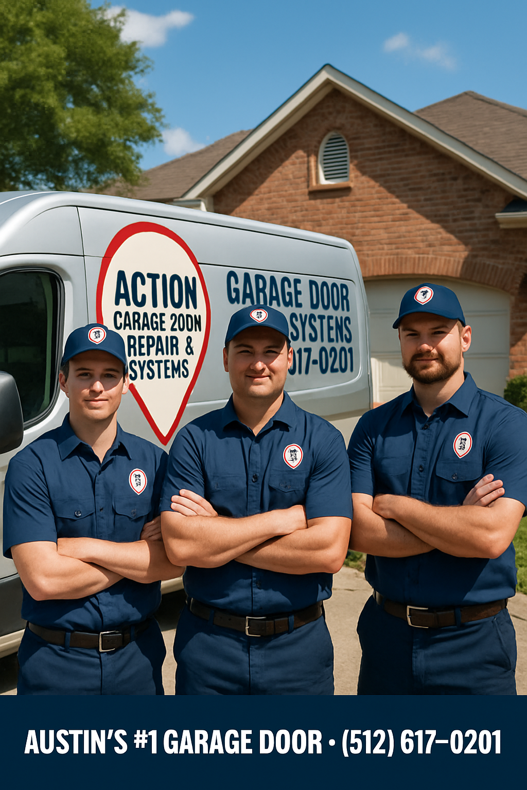 Professional garage door team in Austin